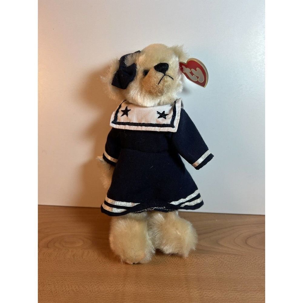Ty Beanie Babies BREEZY The Bear Sailor Dress